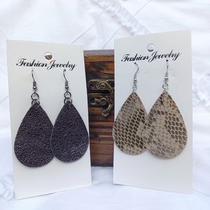 2 pair Fashion faux leather Earrings